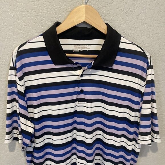 Nike Golf Polo Shirt Men's Large L Purple Collared Golfing Standard Fit - Picture 3 of 9